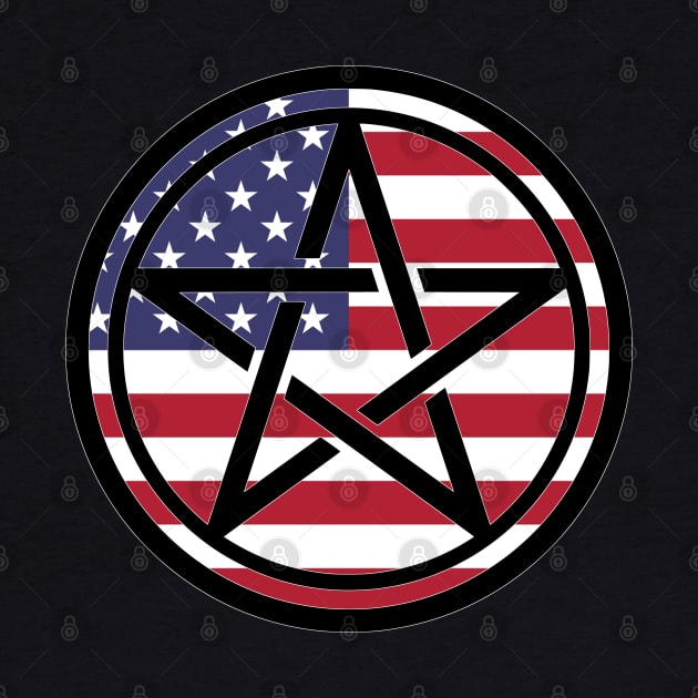 Large Print Pentacle LGBT Flag American Flag by aaallsmiles